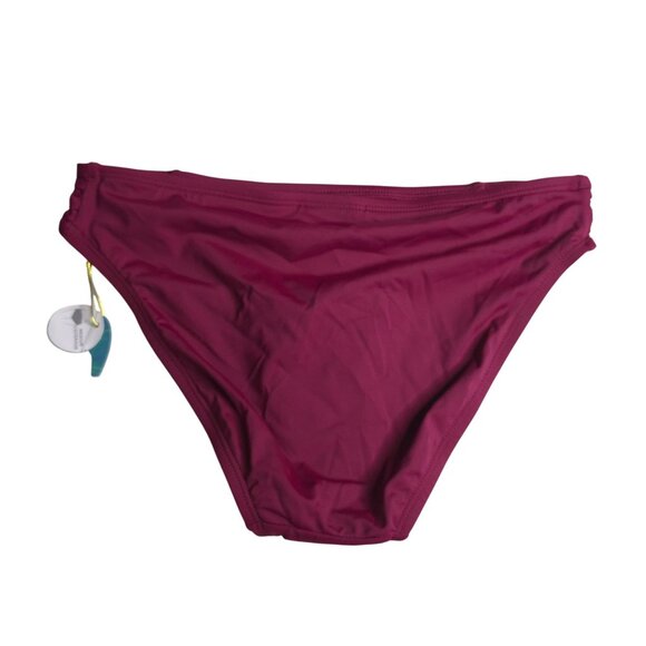 Mynah Womens Hipster Bikini Bottom XS Medium Coverage Maroon New - Picture 2 of 4